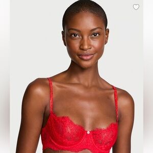 Victoria's Secret Red Lace Bra with Adjustable Straps